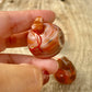 Natural Carnelian Gemstone 3 Hole Guru Beads, T-Drilled Beads