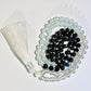 Clear Quartz,Hematite, Opalite and Black Labradorite Tassel Mala Bead