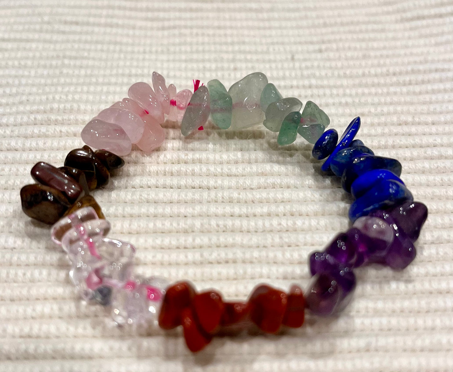 7 Chakras chip Crystals Bracelets