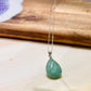 Green Aventurine Pendant , S925 Chain