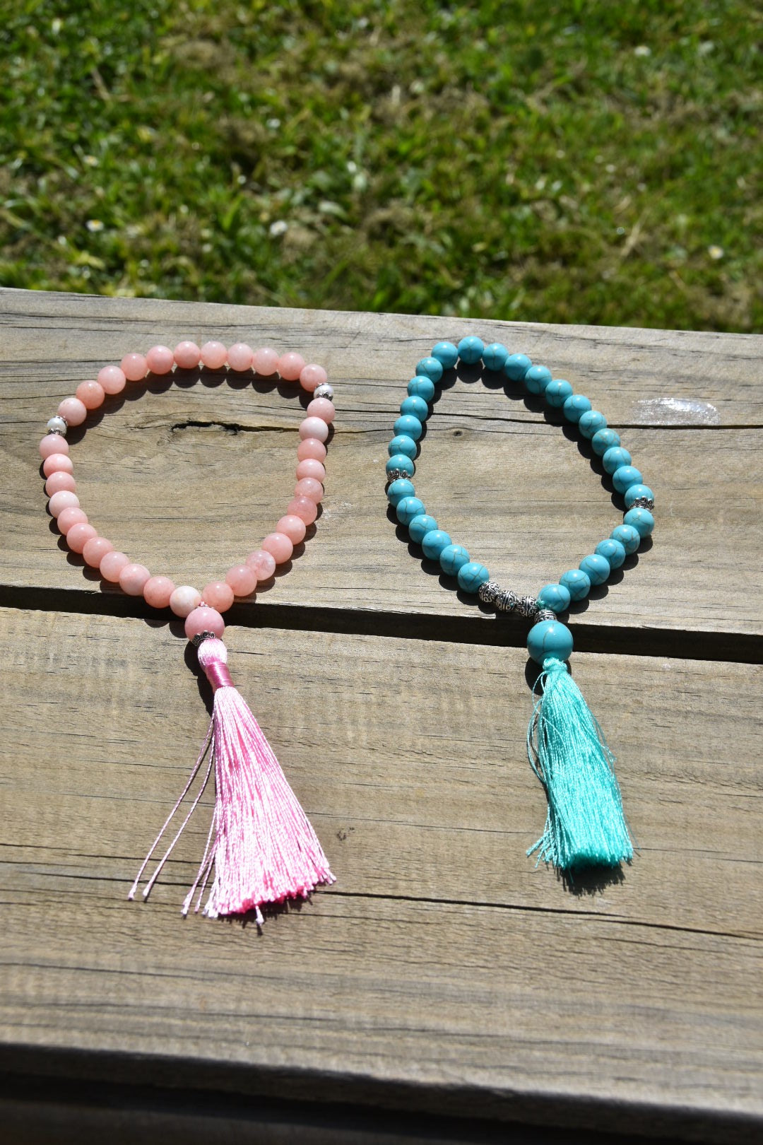 10mm Cherry Blossom Jasper and Pearls Tasbih