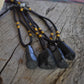 Black Tourmaline Necklace, Raw Black Tourmaline