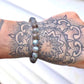 Natural Labradorite Beaded Stretchy Bracelet