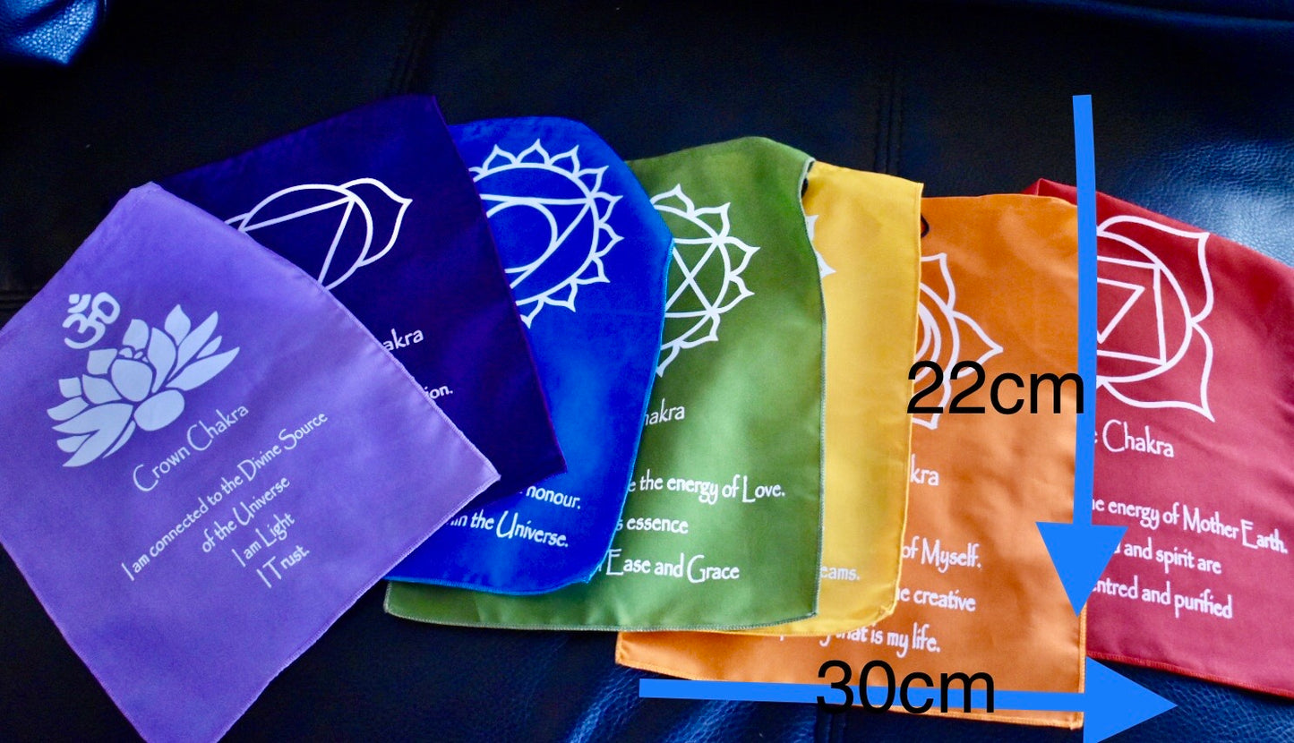 Large Seven Chakra Prayer Flags Banner Wall Hanging